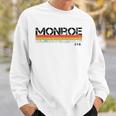 Monroe Louisiana Area Code 318 Vintage Stripes Sweatshirt Gifts for Him