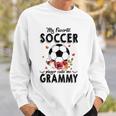 My Favorite Soccer Player Calls Me Grammy Flower Gift Sweatshirt Gifts for Him