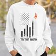 Official To The Moon Distressed Us Flag Stock Market Amc Gme Investor Cryptocurrency Investor Funny Sweatshirt Gifts for Him