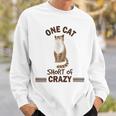 One Cat Short Of Crazy Sweatshirt Gifts for Him