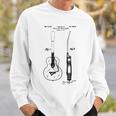 Patent Drawing Old Acoustic Guitar Sweatshirt Gifts for Him