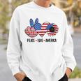 Patriotic 4Th Of July Peace Love America Sweatshirt Gifts for Him