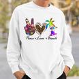 Peace Love Beach Summer Vacation Beach 185 Shirt Sweatshirt Gifts for Him