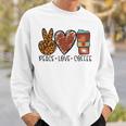 Peace Love Coffee Sweatshirt Gifts for Him