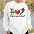 Peace Love Football Sweatshirt Gifts for Him