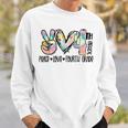 Peace Love Fourth Grade Funny Tie Dye Student Teacher T-Shirt Sweatshirt Gifts for Him