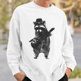 Raccoon Wielding Ukulele Sweatshirt Gifts for Him