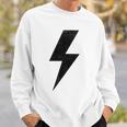 Retro Distressed Bolt Lightning Black Design Power Symbol Sweatshirt Gifts for Him