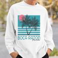 Womens Boca Raton Florida Souvenirs Fl Palm Tree Vintage Sweatshirt Gifts for Him