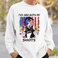 Womens Lincoln 4Th Of July Ive Had Both My Shots Funny Men Women V-Neck Sweatshirt Gifts for Him
