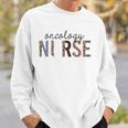 Womens Oncology Nurse Leopard Print Nursing School Women Sweatshirt Gifts for Him
