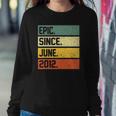 10Th Birthday Gift 10 Years Old Epic Since June 2012 Vintage Sweatshirt Gifts for Her