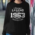 1963 Birthday Gift Living Legend Since 1963 Aged To Perfection Sweatshirt Gifts for Her
