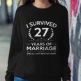 27Th Wedding Anniversary Gifts Couples Husband Wife 27 Years V2 Sweatshirt Gifts for Her