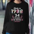 34 Years Old Gifts 34Th Birthday Born In 1988 Women Girls Sweatshirt Gifts for Her