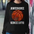 50Th Birthday Basketball Player 50 Years Old Vintage Retro Sweatshirt Gifts for Her