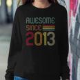9 Years Old Gifts Awesome Since 2013 9Th Birthday Retro Sweatshirt Gifts for Her
