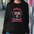 91 Years Old 91St Birthday Born In 1931 Women Girls Floral Sweatshirt Gifts for Her
