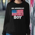 All American Boy Usa Flag Distressed 4Th Of July Sweatshirt Gifts for Her