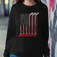 American Flag Vintage Retro Ice Hockey Gift Sports Patriot Sweatshirt Gifts for Her