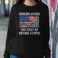 American Flag With Inflation Graph Funny Biden Flation Sweatshirt Gifts for Her