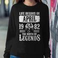 April 1982 Birthday Life Begins In April 1982 Sweatshirt Gifts for Her