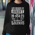 August 1923 Birthday Life Begins In August 1923 Sweatshirt Gifts for Her