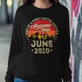 Awesome Since June 2010 Vintage 12Th Birthday V2 Sweatshirt Gifts for Her