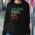 Awesome Since May 2011 Vintage 11Th Birthday 11 Years Old Sweatshirt Gifts for Her