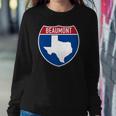 Beaumont Texas Tx Interstate Highway Vacation Souvenir Sweatshirt Gifts for Her
