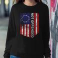 Betsy Ross Flag 1776 Not Offended Vintage American Flag Usa Sweatshirt Gifts for Her