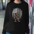 Bigfoot American Flag 4Th Of July Retro Vintage Sasquatch Sweatshirt Gifts for Her
