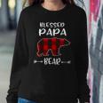 Blessed Papa Bear Buffalo Plaid Bear For Papa Sweatshirt Gifts for Her