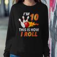 Bowling Birthday 10 Years Old Boy Tee Funny Bowler Girl Kids Sweatshirt Gifts for Her