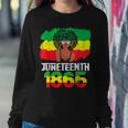 Celebrate Juneteenth Messy Bun Black Women 1865 Sweatshirt Gifts for Her