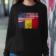 Chadian Roots Half American Flag Usa Chad Flag Sweatshirt Gifts for Her