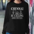 Chennai India City Skyline Map Travel Sweatshirt Gifts for Her