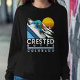Crested Butte Colorado Retro Snowboard Sweatshirt Gifts for Her
