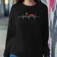 Cricket Player Heartbeat Gift Ekg Cricket Fans Lover Funny Sweatshirt Gifts for Her