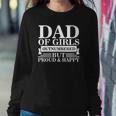 Dad Of Girls Outnumbered But Proud Happy Fathers Day Dad Sweatshirt Gifts for Her