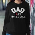 Dad Of One Boy And Two Girls Sweatshirt Gifts for Her