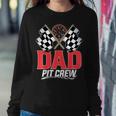 Dad Pit Crew Race Car Birthday Party Racing Family Sweatshirt Gifts for Her