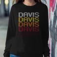 Davis Retro Wordmark Pattern Vintage Style Sweatshirt Gifts for Her