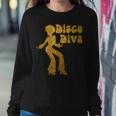 Disco Diva- Retro 70S Seventies Retro Disco Ball Sweatshirt Gifts for Her