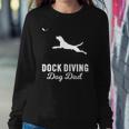 Dog Jumping Dock Diving Dog Dad Sweatshirt Gifts for Her
