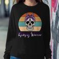 Epilepsy Warrior Skull Women Vintage Purple Ribbon Epilepsy Epilepsy Awareness V2 Sweatshirt Gifts for Her