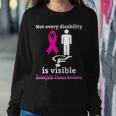 Every Disability Is Visible Eosinophilic Disease Awareness Pink Ribbon Eosinophilic Disease Eosinophilic Disease Awareness Sweatshirt Gifts for Her