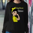 Ewings Sarcoma Warrior Strong Women Yellow Women Ewings Sarcoma Ewings Sarcoma Awareness Sweatshirt Gifts for Her