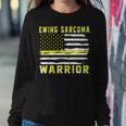 Ewings Sarcoma Warrior Usa Flag United States Flag Yellow Ribbon Ewings Sarcoma Ewings Sarcoma Awareness Sweatshirt Gifts for Her