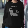 Exhale Elephant Fart Yoga Funny Sweatshirt Gifts for Her
